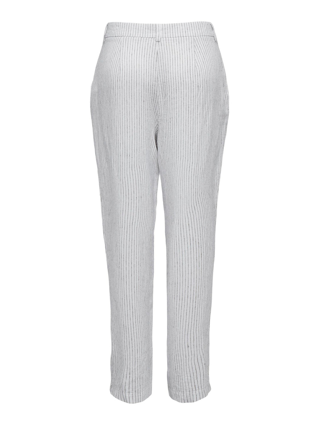 Olga Linen Pinstripe Pants - Helder wit