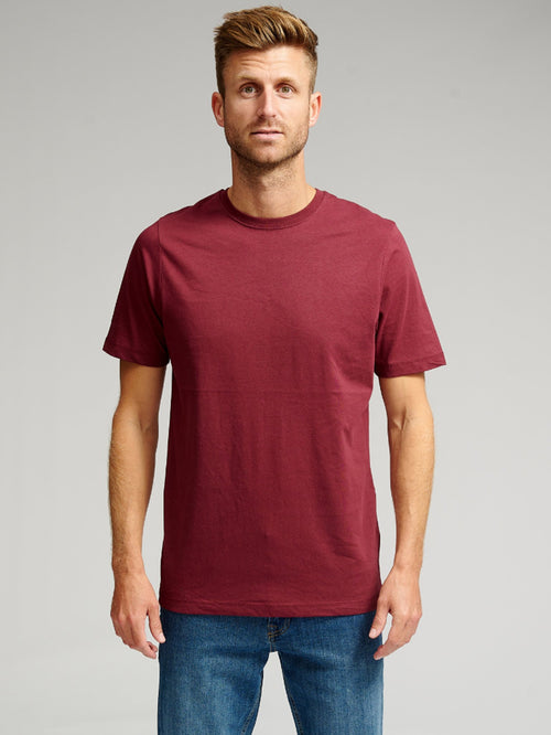 Organic Basic T-shirt - Burgundy - TeeShoppen Group™ - T-shirt - TeeShoppen