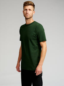 Biologisch Basic T -shirt - donkergroen