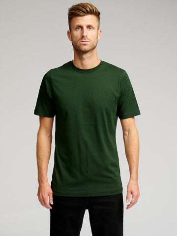 Biologisch Basic T -shirt - donkergroen