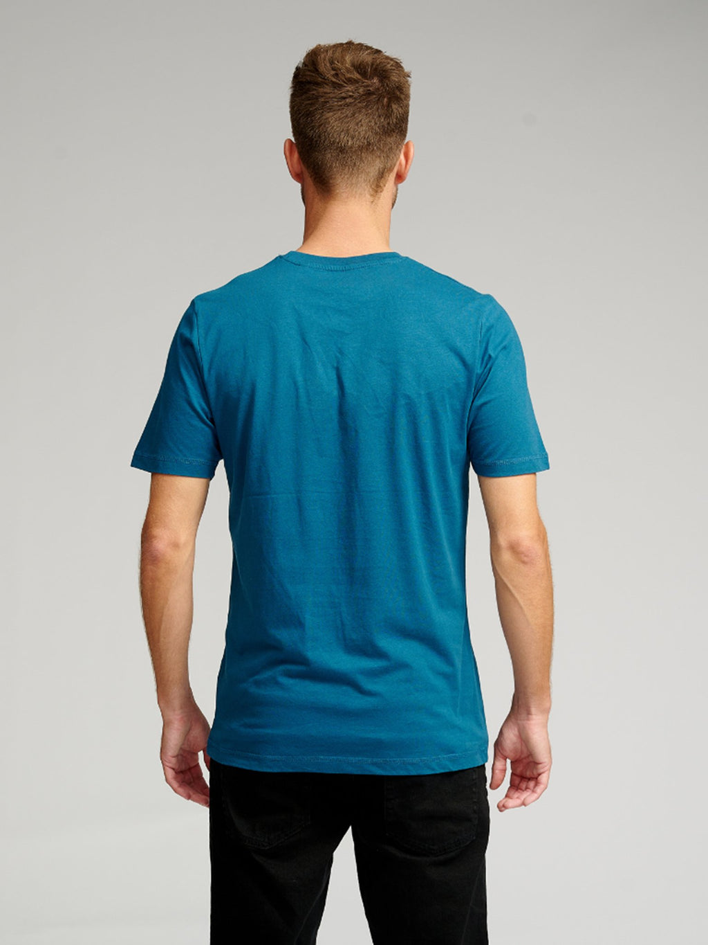 Biologisch Basic T -shirt - benzine blauw