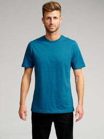 Biologisch Basic T -shirt - benzine blauw