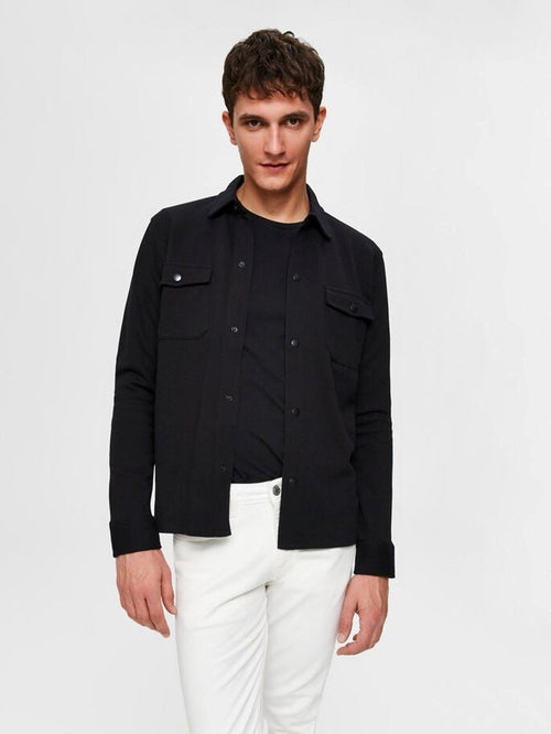 Organic cotton jacket - Black - TeeShoppen Group™ - Jacket - Selected Homme