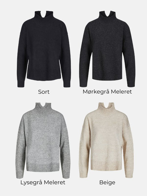 Oversized Knitted Turtleneck Sweater - Package Deal (2 pcs.) - TeeShoppen Group™ - Knitwear - TeeShoppen