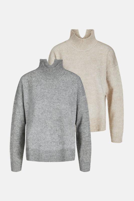 Oversized gebreide Turtleneck -trui - pakketdeal (2 pcs.)