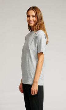 Oversized t -shirt - grijze melange