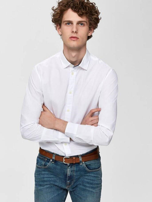 Oxford Shirt - White - TeeShoppen Group™ - Formal Shirts & Blouses - Selected Homme