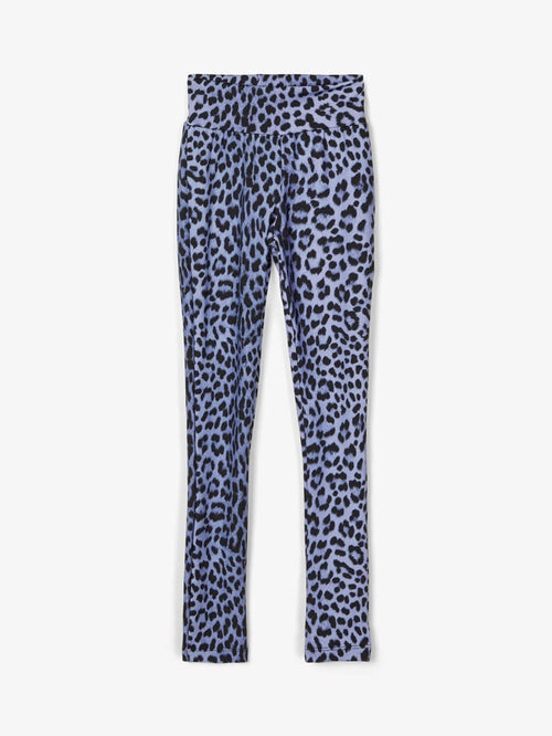 Patterned leggings - Blue leopard - TeeShoppen Group™ - Pants - Name It