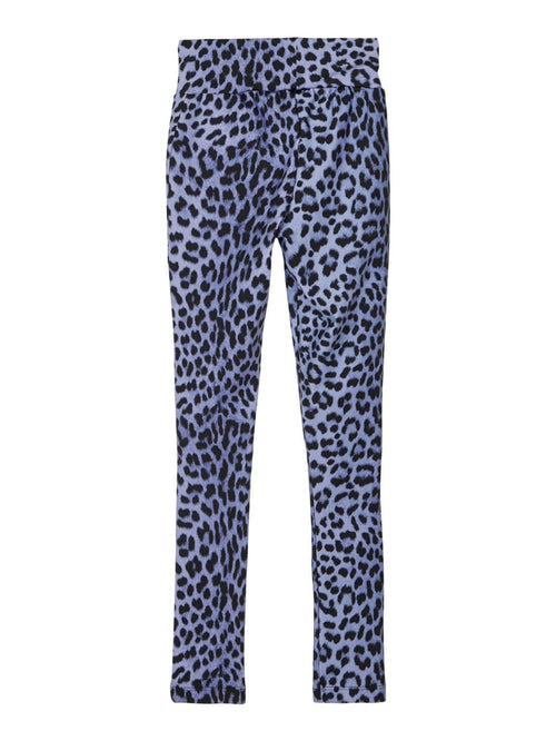 Patterned leggings - Blue leopard - TeeShoppen Group™ - Pants - Name It