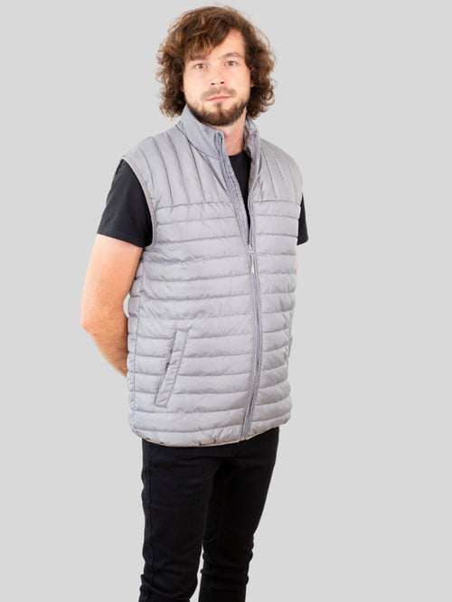 Paul Quilted Vest - Gray - TeeShoppen Group™ - Jacket - Only & Sons