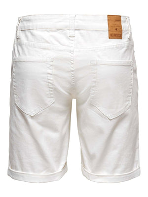 Ply Stretch Shorts - White - TeeShoppen Group™ - Shorts - Only & Sons