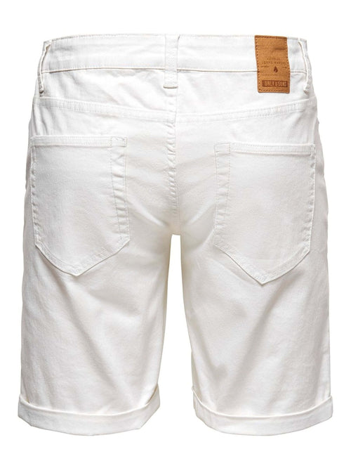 Ply Stretch Shorts - White - TeeShoppen Group™ - Shorts - Only & Sons