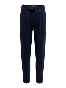 Poptrash pants (kinderen) - donkerblauw met witte streep