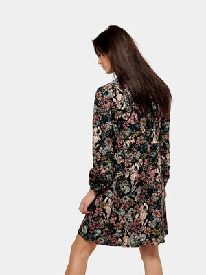 Printed Shirt Dress - Black - TeeShoppen Group™ - Dress - Jacqueline de Yong