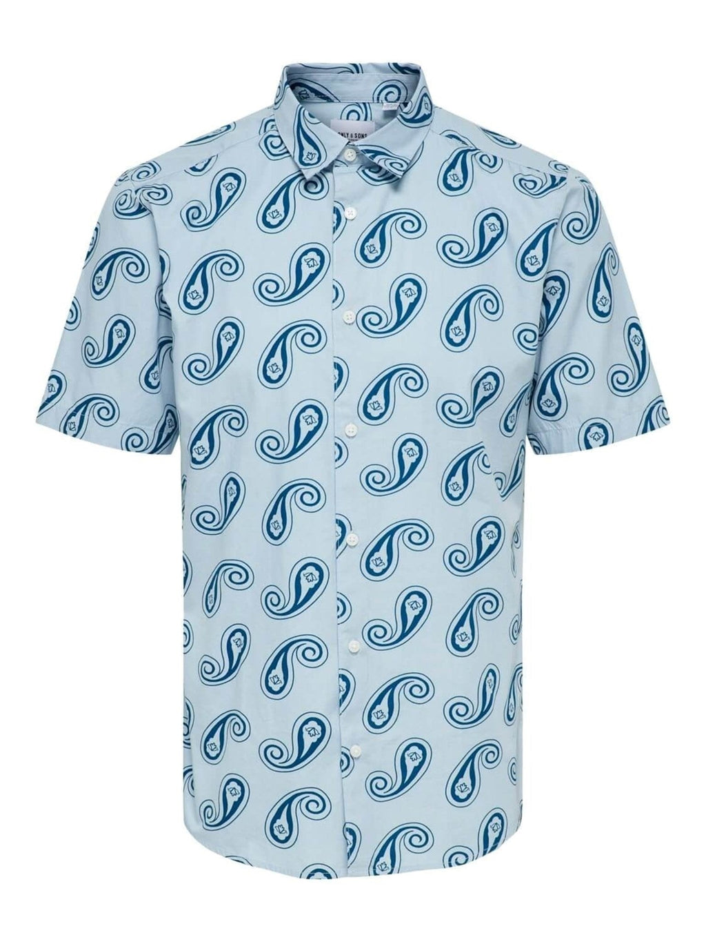 Shirt met korte mouwen bedrukt - lichtblauw