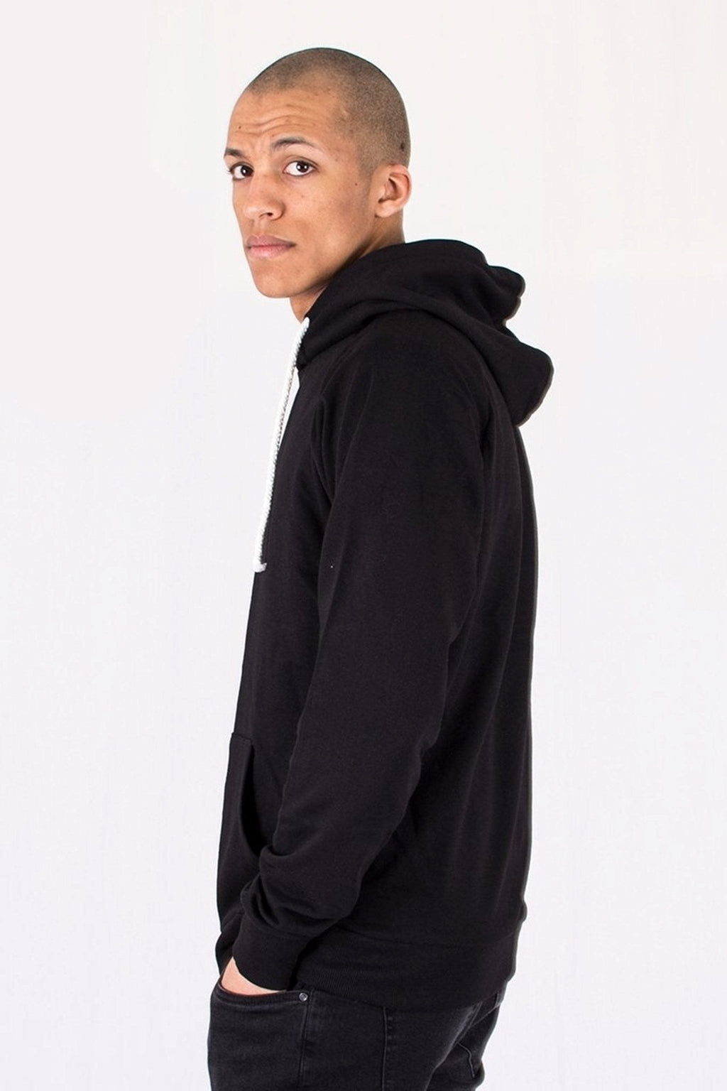 Raglan basic hoodie - Black