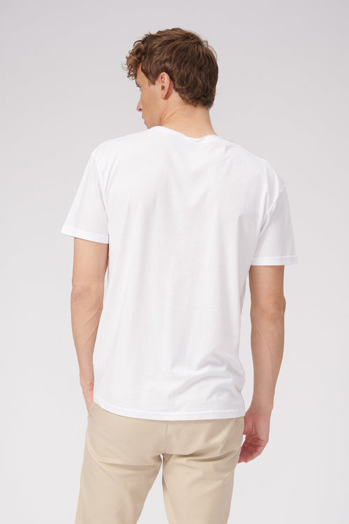 Raw Neck T-shirt - White - TeeShoppen Group™ - T-shirt - TeeShoppen