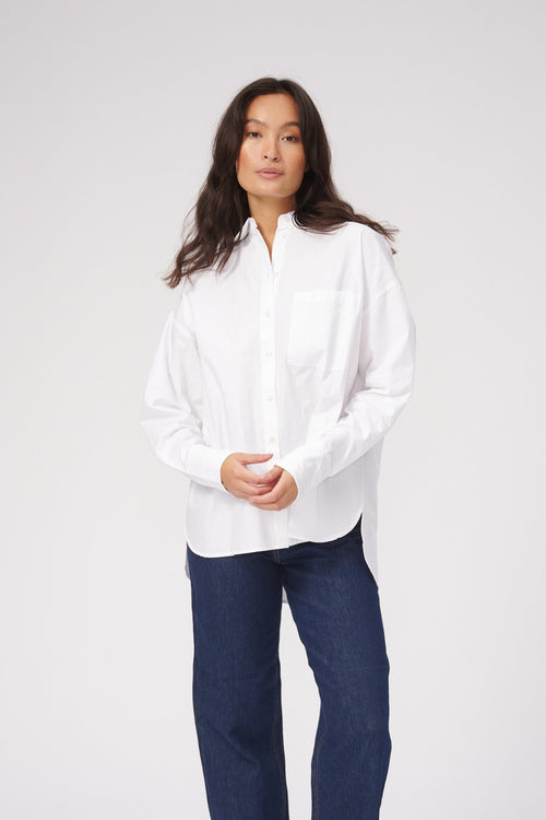 Relaxed Shirt - White - TeeShoppen Group™ - Formal Shirts & Blouses - TeeShoppen