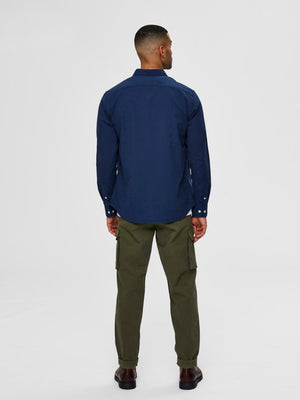 Rick Flex Shirt - Navy - TeeShoppen Group™ - Formal Shirts & Blouses - Selected Homme
