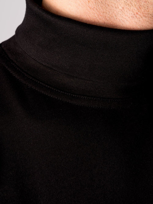 Roll collar sweater - Black - TeeShoppen Group™ - T-shirt - TeeShoppen