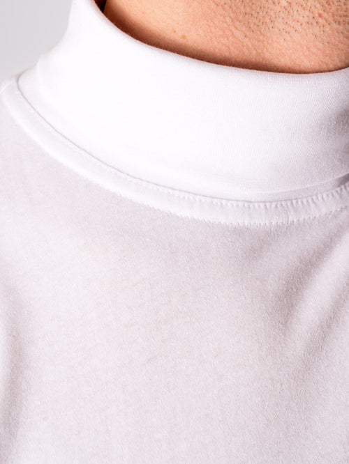 Roll collar sweater - White - TeeShoppen Group™ - T-shirt - TeeShoppen