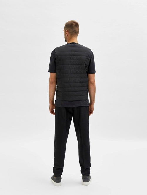 Round Neckline Duvet vest - Black - TeeShoppen Group™ - Jacket - Selected Homme
