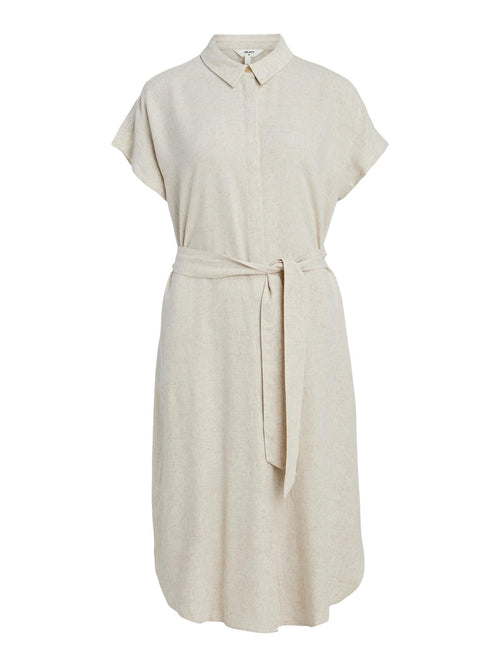 Sanne Adil Midi Kjole - Sandshell - TeeShoppen Group™ - Dress - Object