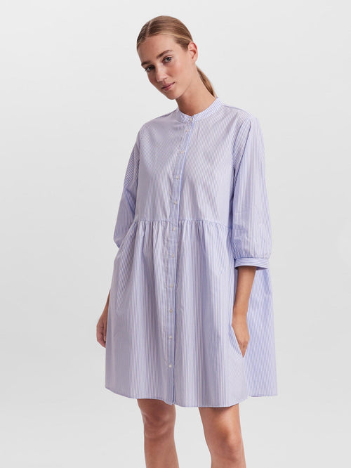 Sisi 3/4 Dress - Blue / White Striped - TeeShoppen Group™ - Dress - Vero Moda