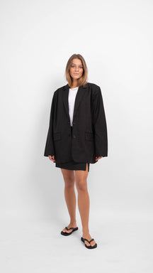 Grootte oversized blazer - zwart