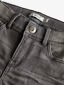 Skinny Fit Jeans in biologisch katoen - grijze denim