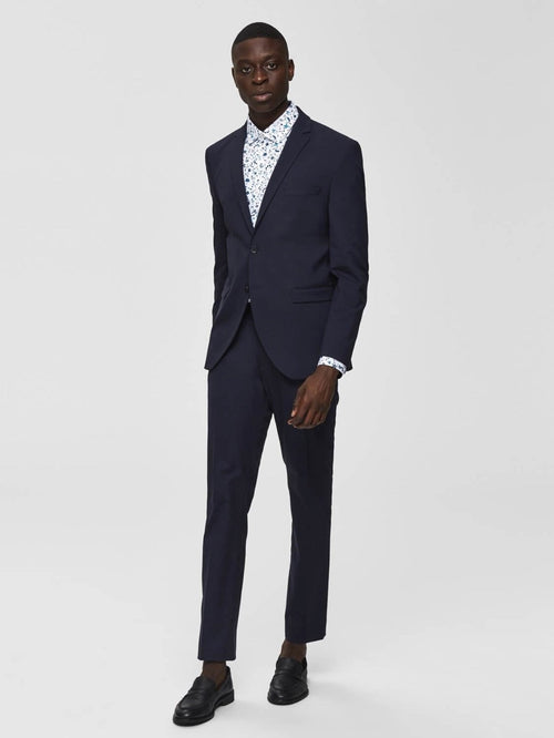 Slim fit suit pants - Navy - TeeShoppen Group™ - Pants - Selected Homme
