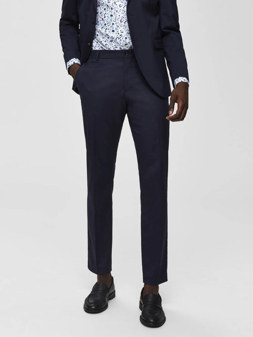 Slim fit suit pants - Navy - TeeShoppen Group™ - Pants - Selected Homme