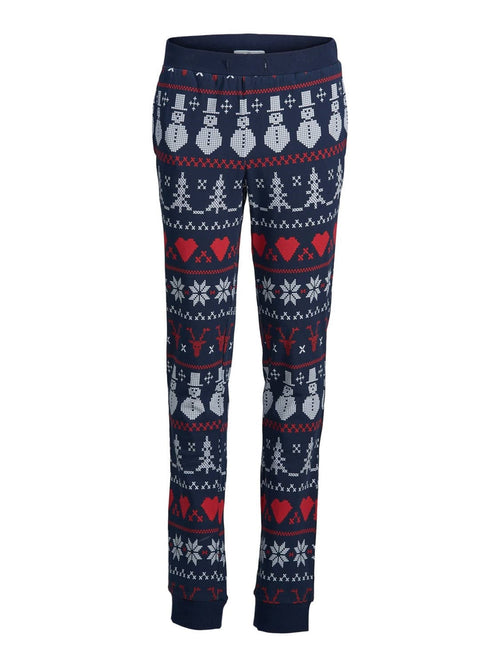 Snowflake Junior Pajamas - Navy - TeeShoppen Group™ - Underwear - TeeShoppen