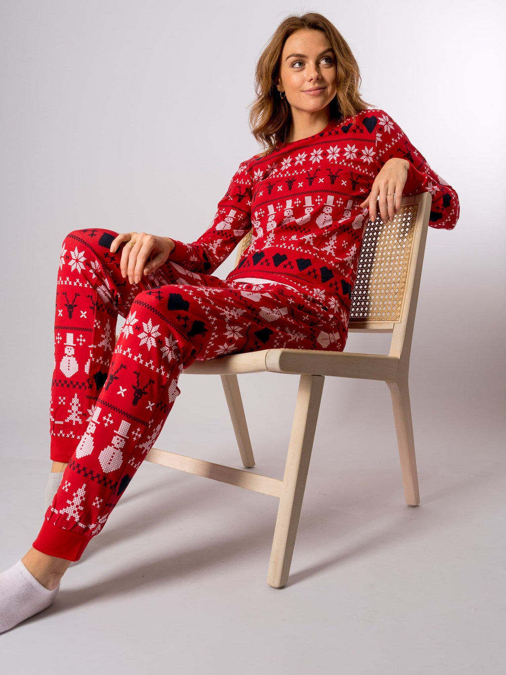 Snowflake Women Pyjama's - Rood