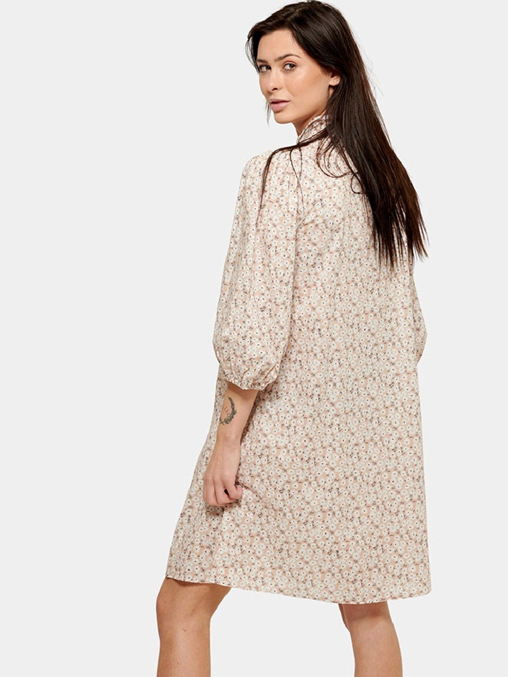 Sofie -shirtjurk - Beige Floral