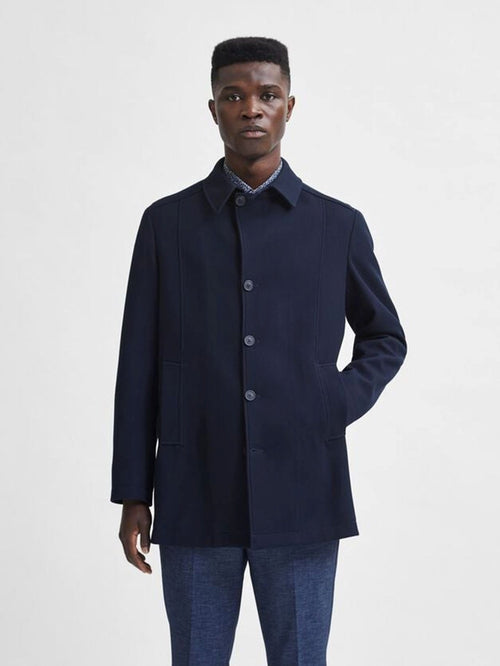 Soft elastic transition coat - Sky Captain - TeeShoppen Group™ - Jacket - Selected Homme