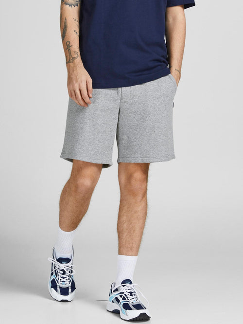 Star Sweat Shorts - Light Gray Melange - TeeShoppen Group™ - Shorts - Jack & Jones