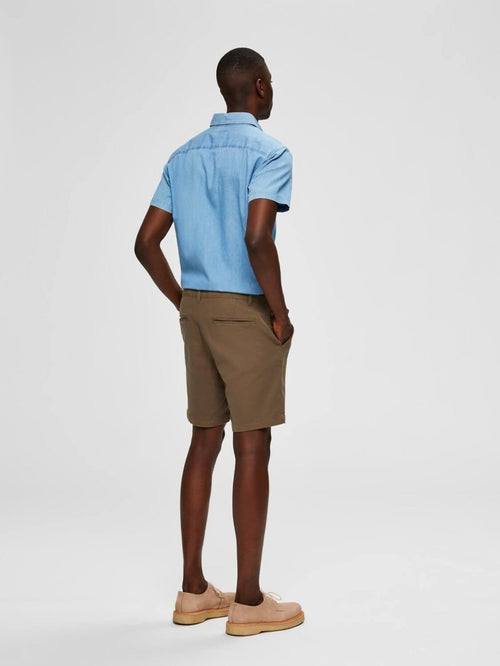 Storm Flex Shorts - Brown - TeeShoppen Group™ - Shorts - Selected Homme