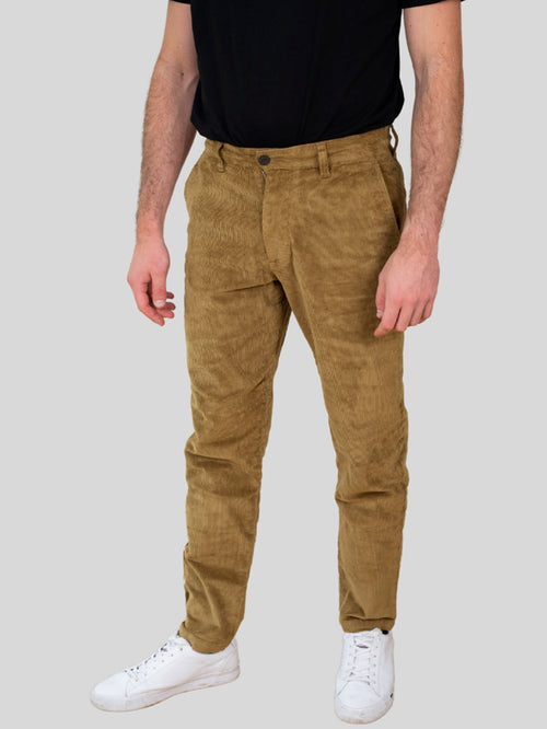 Straight Stroke Cord Pants - Butternut - TeeShoppen Group™ - Pants - Selected Homme