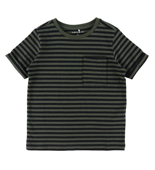 Striped t-shirt in organic cotton - Black - TeeShoppen Group™ - T-shirt - Name It
