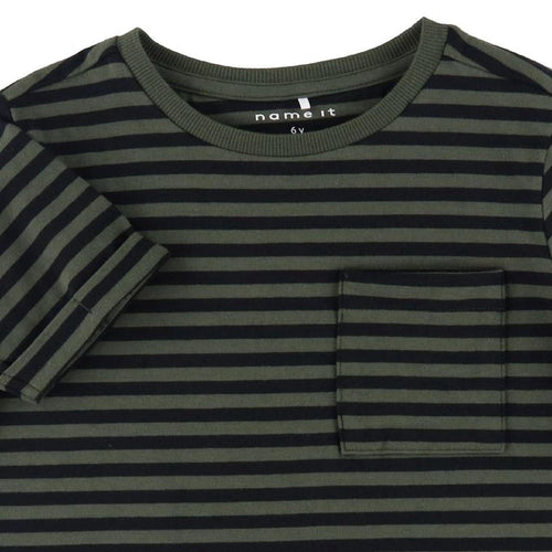 Striped t-shirt in organic cotton - Black - TeeShoppen Group™ - T-shirt - Name It
