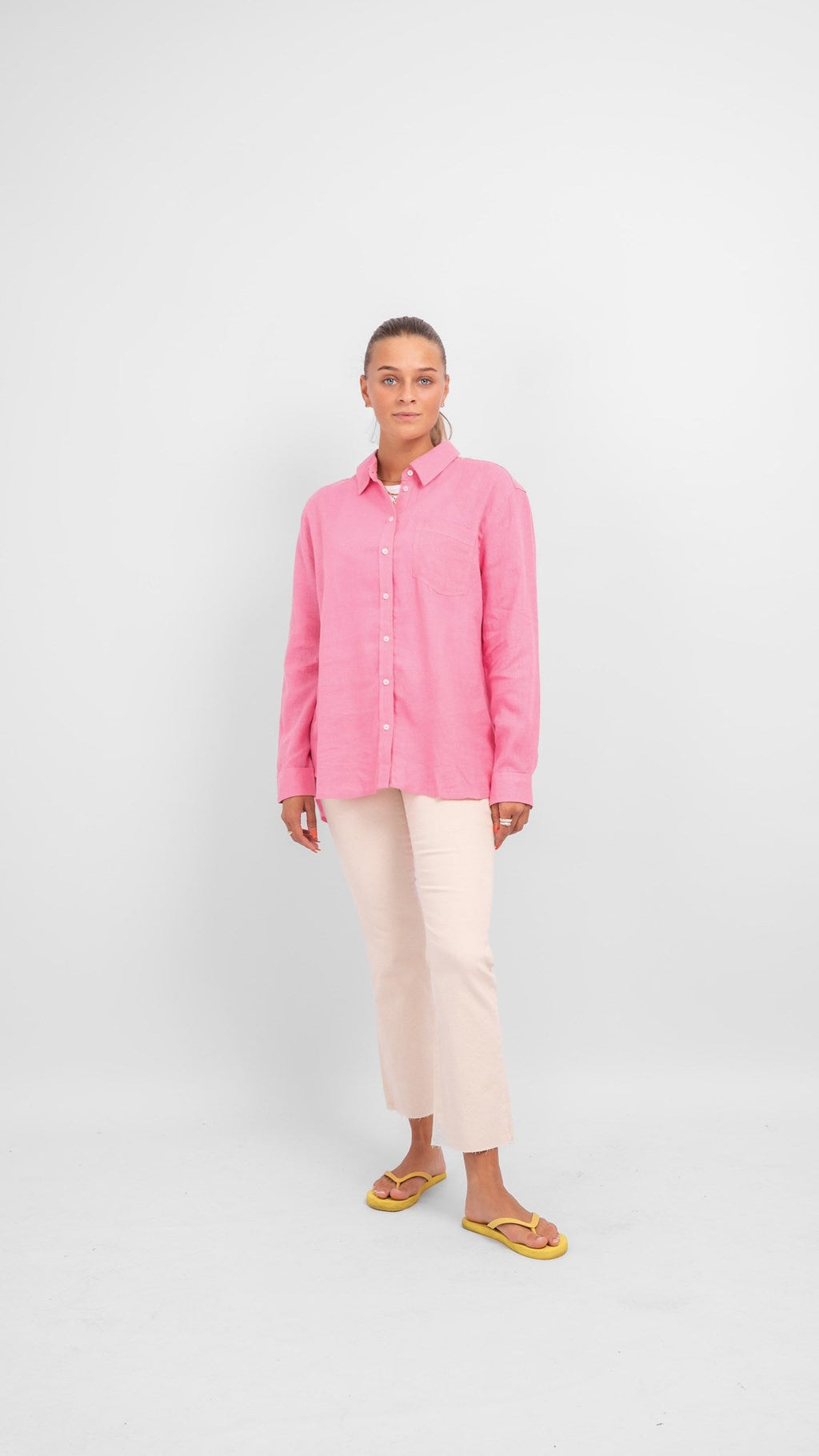 Tokyo Linen Shirt - Sachet Pink