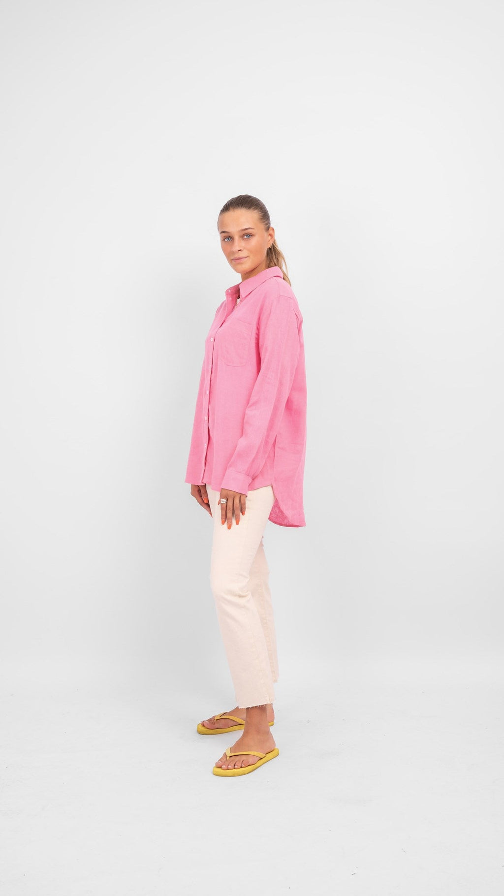 Tokyo Linen Shirt - Sachet Pink