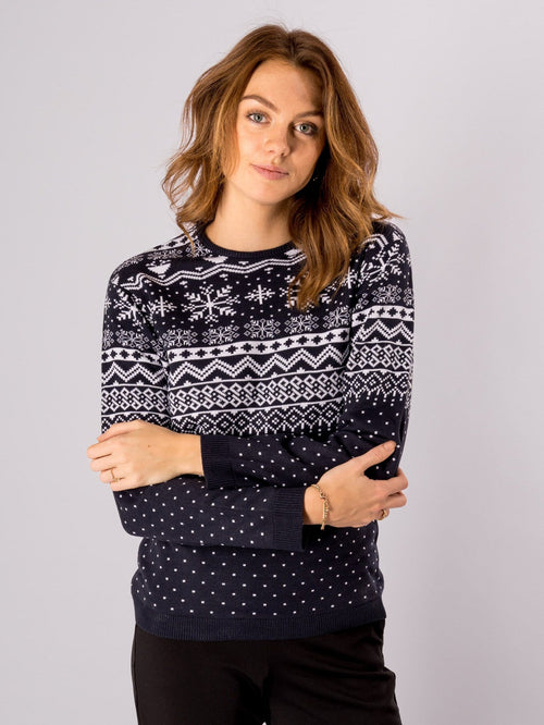Tori Christmas knit - Navy - TeeShoppen Group™ - Knitwear - TeeShoppen