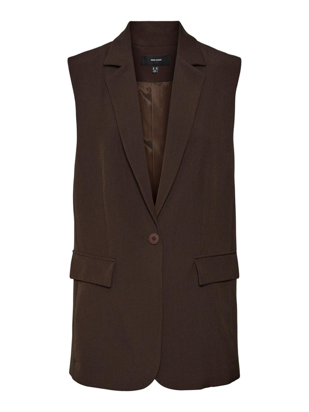 Troian Blazer Vest - Coffee Bean