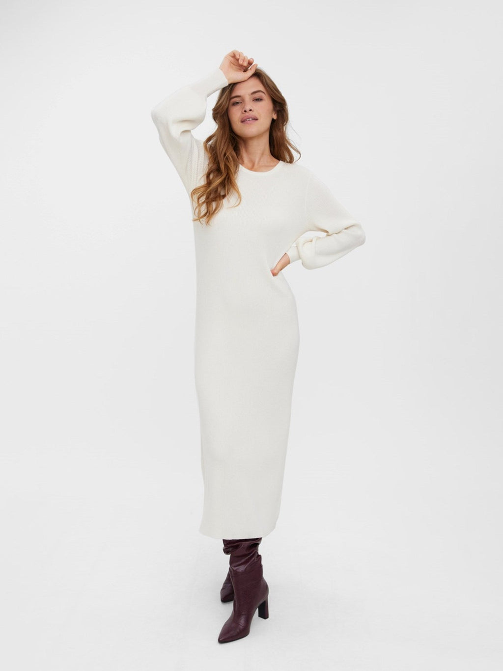 Valor O-Neck knit dress - Birch