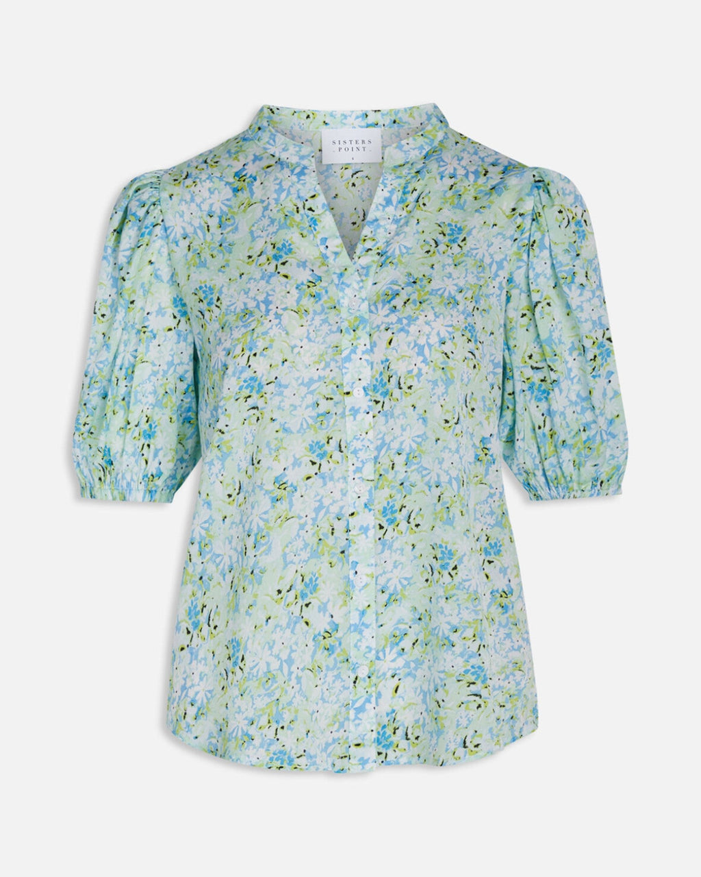 Vari -blouse - blauw/groene bloem