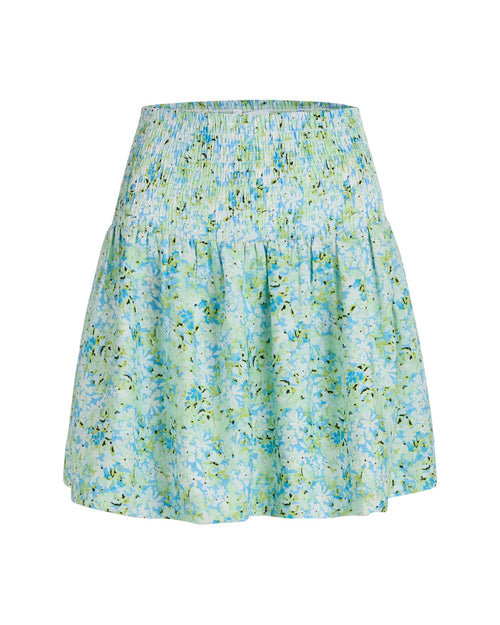 Veia Skirt - Blue/Green Flower - TeeShoppen Group™ - Skirt - Sisters Point