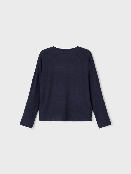 Victi Knit Sweaters - Dark Sapphire - TeeShoppen Group™ - Knitwear - Name It
