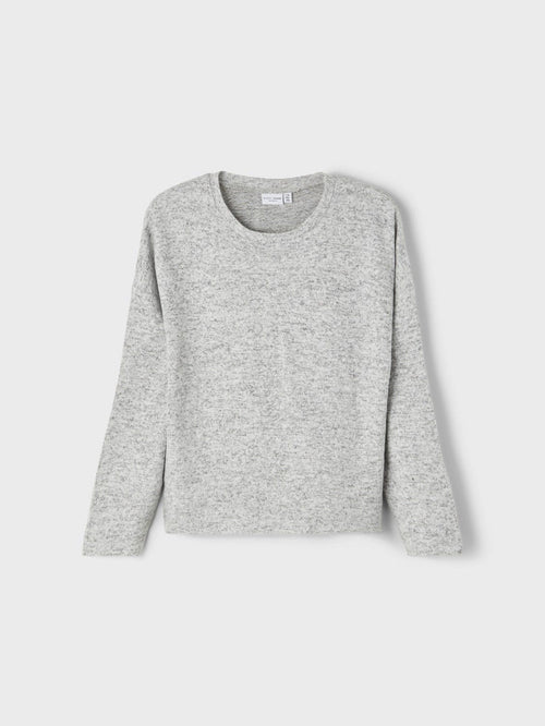 Victi Knit Sweaters - Gray Melange - TeeShoppen Group™ - Knitwear - Name It